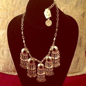 $15 OFF-Pewter Necklace w/black onyx Accents